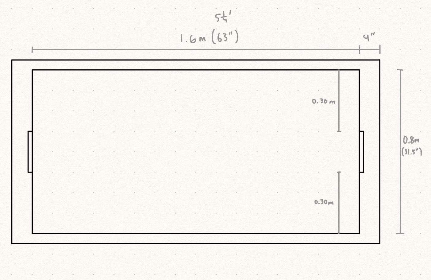 Table sketch top view